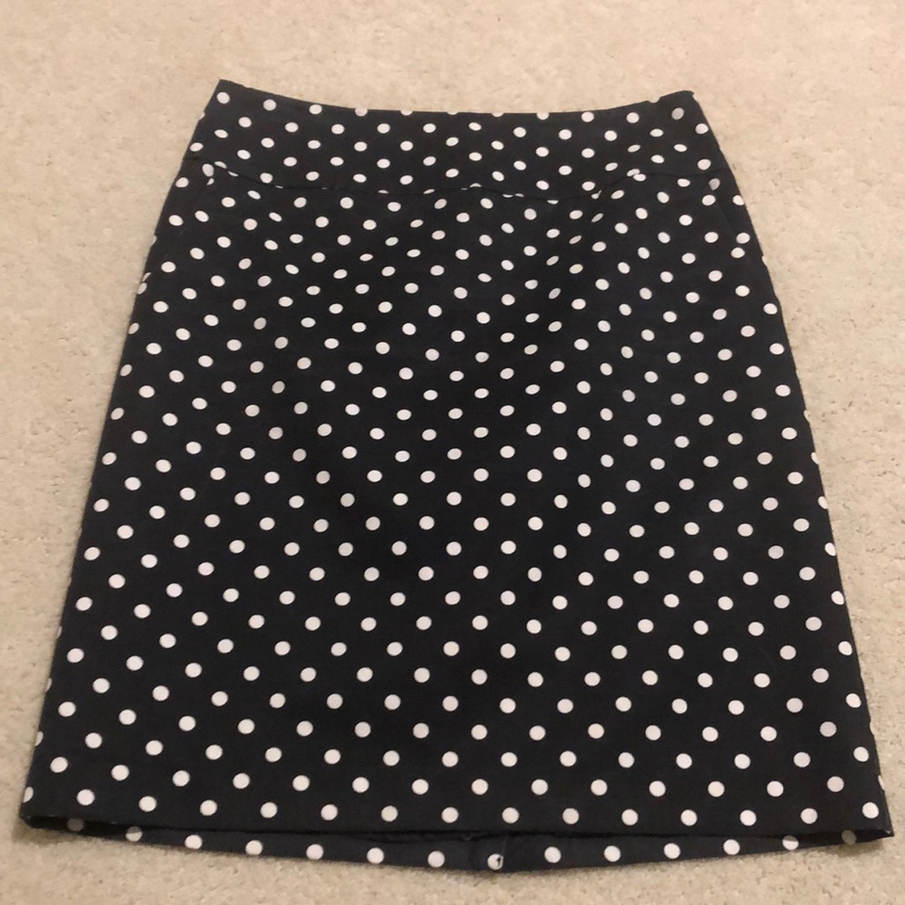 Merona black and white polka dotted pencil skirt